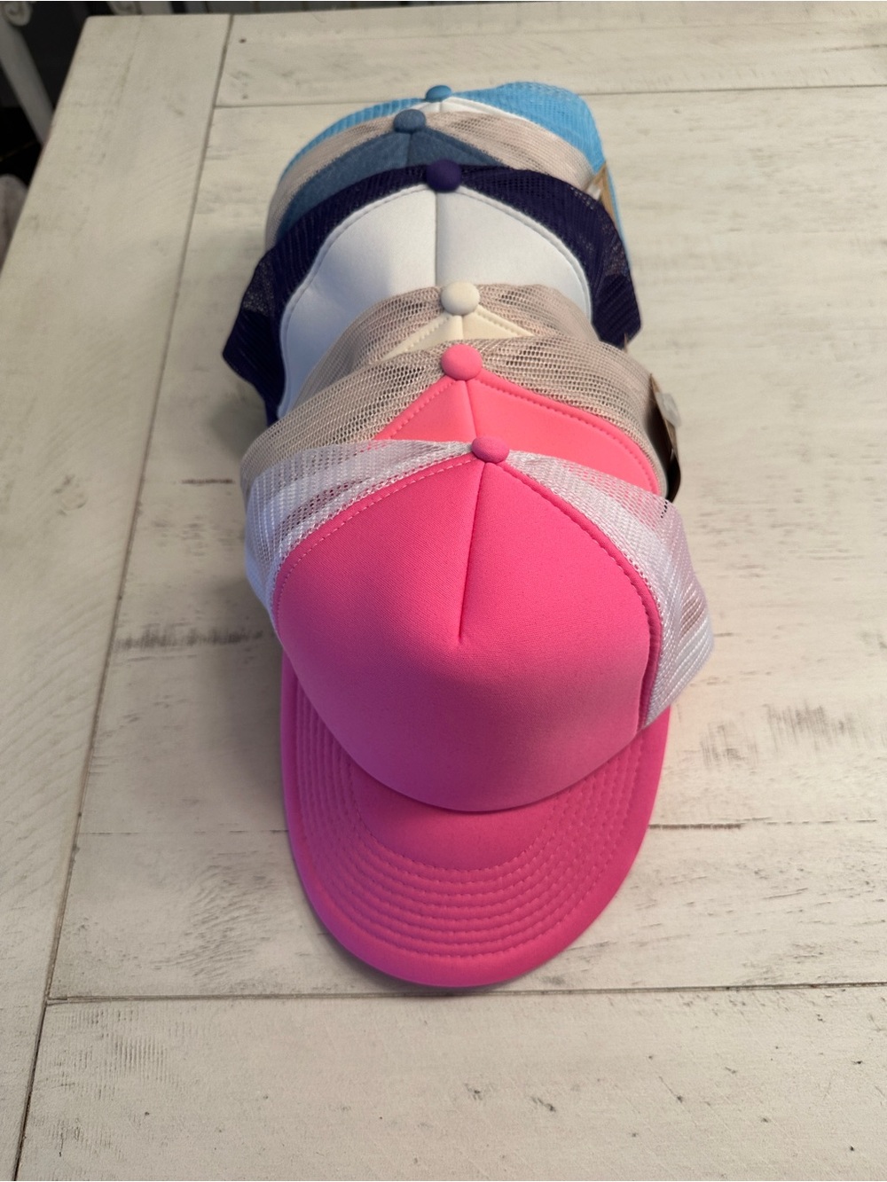 Source Unknown Hot Pink and Blue Mesh Trucker Hats - Snapback